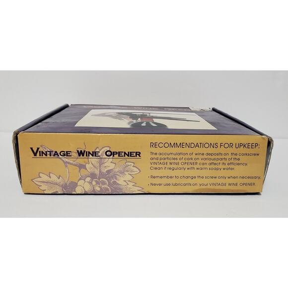 Vintage Wine Opener Original Box Nantucket Distributing Lever Action/ Corkscrew - Picture 8 of 11